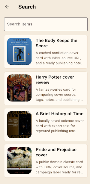 Cover Index Screenshot 1