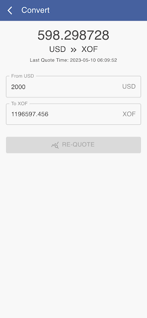 USD to XOF Screenshot 2
