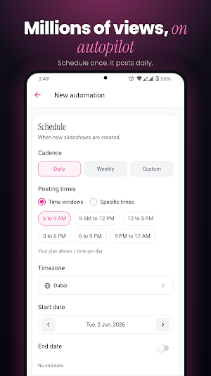 Reelfarm Slideshow Automation Screenshot 2