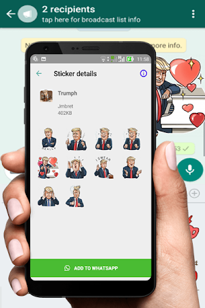 Mr. Trumph & Jong Un WASticker Screenshot 2