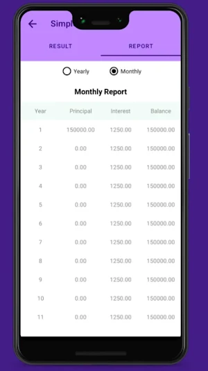 LoanCome - Loan EMI Calculator Screenshot 2