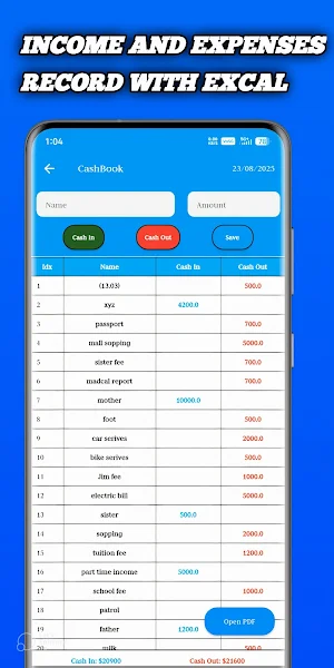 Cash books: Due payment book Screenshot 3
