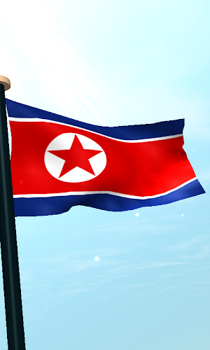 North Korea Flag 3D Wallpaper Screenshot 3