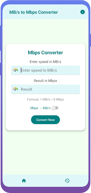 MB to Mbps Converter Screenshot 0