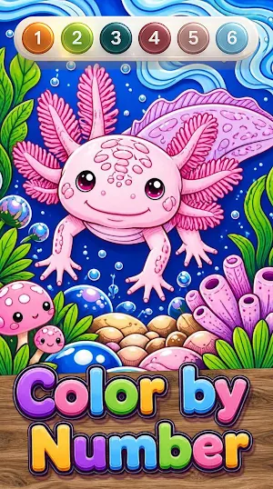 Axolotl Color by Number Screenshot 2