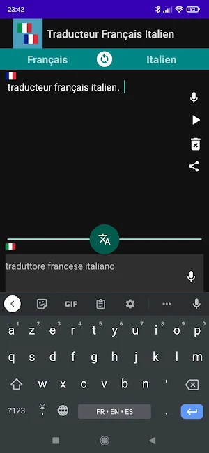 French Italian Translator Screenshot 2