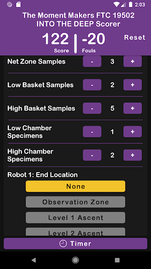 FTC Scorer 2024-25 Screenshot 2