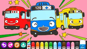 Tayo SketchBook Game - Kids Painting, Color Screenshot 1