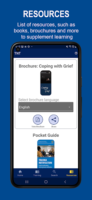 Trauma Notification Training Screenshot 1