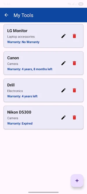 Tools Inventory - Manage Tools Screenshot 2