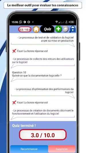 Quiz en génie logicielle Screenshot 1