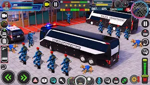 US Police Bus Driving Games 3D Screenshot 2