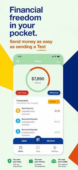 EvoMone: Bitcoin & Messenger Screenshot 2