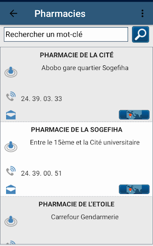 Annuaire téléphonique CI Screenshot 2