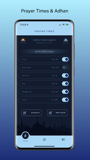 Qibla Finder & Prayer Times Screenshot 1