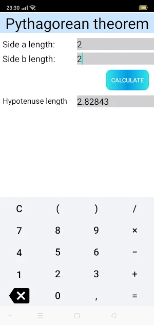 Pythagorean Theorem Screenshot 1