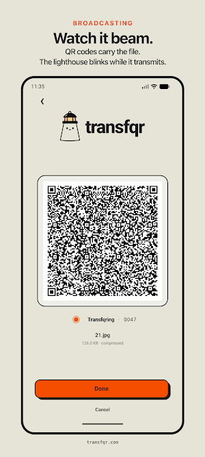 QR File Transfer Screenshot 2