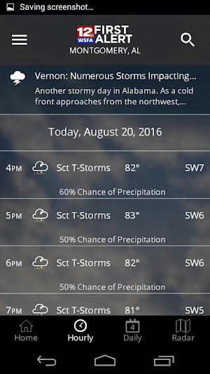 WSFA First Alert Weather Screenshot 2