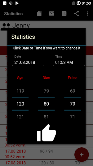 Blood pressure App Screenshot 2