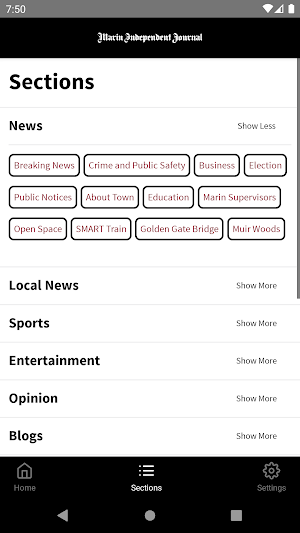 Marin Independent Journal Screenshot 2