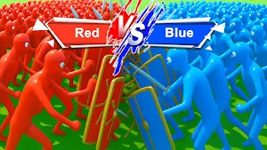 Red vs Blue Battle Simulator Screenshot 0