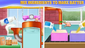 Rainbow Cupcake Factory: Bakery Food Maker Shop Screenshot 1