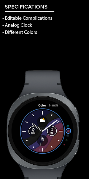 Night 24A - Analog Watch Face Screenshot 3
