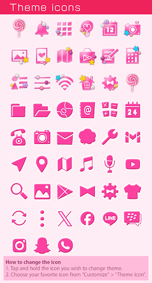 Pastel Lollipops Theme +HOME Screenshot 3