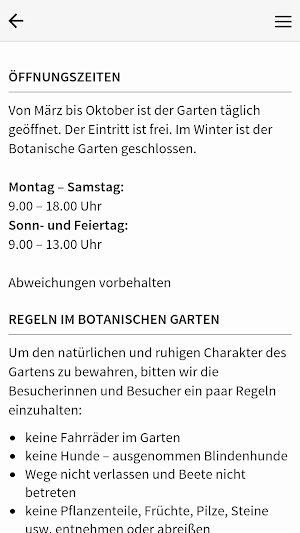 Botanischer Garten Frankfurt Screenshot 1