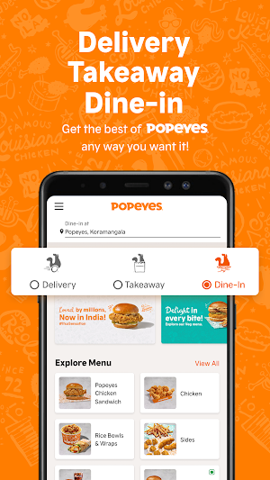 Popeyes India : Food Delivery Screenshot 1