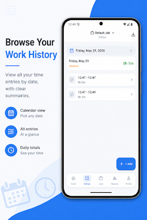 Hours Tracker - Time Clock Screenshot 1