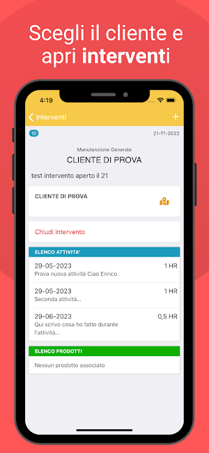 mInterventi Screenshot 1