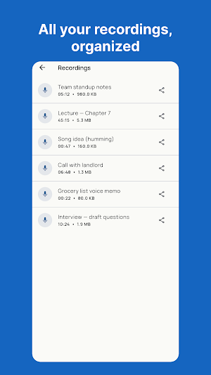 Voice Recorder MP3 & Memos Screenshot 0