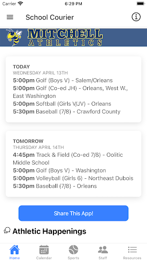 Mitchell CS Athletics, Indiana Screenshot 1
