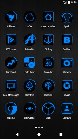 Flat Black and Blue Icon Pack Screenshot 1