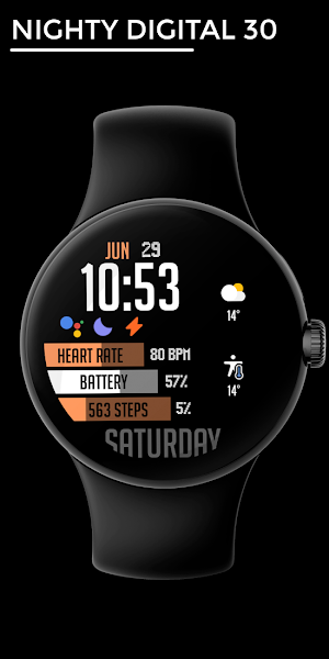 Nighty Digital 30 - watch face Screenshot 0