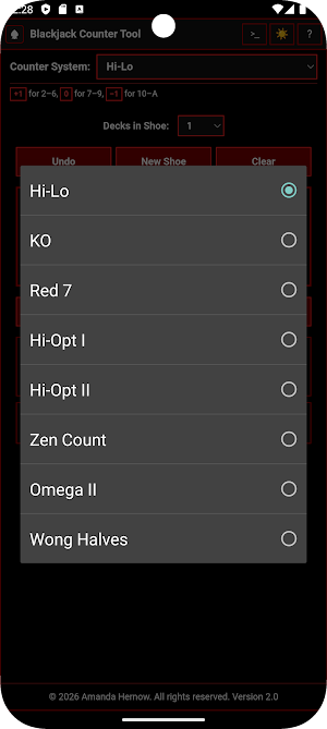 Blackjack Counter Tool Screenshot 2