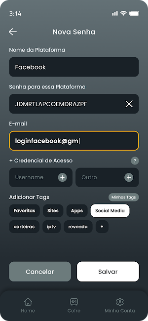 Cofre de Senhas Screenshot 2