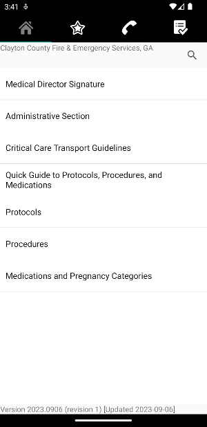 CCFES Patient Care Manual Screenshot 0