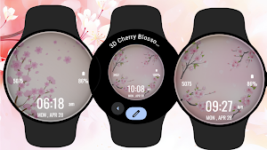 3D Cherry Blossom Watch Face Screenshot 3