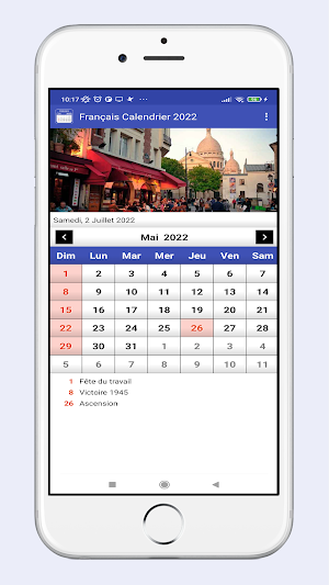 Français Calendrier 2022 Screenshot 2