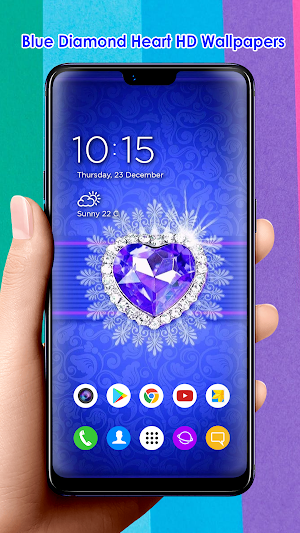 Blue Diamond Hearts Wallpapers Screenshot 3