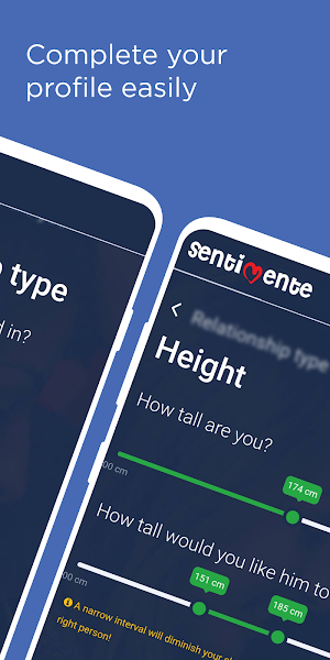 Sentimente - dating & love Screenshot 2