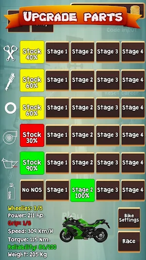 Drag Racing Manager - Motorbike wheelie racing Screenshot 1