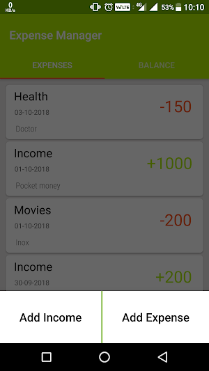 Finance Manager Screenshot 2