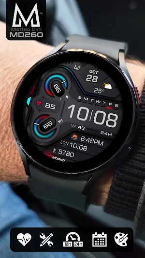 MD260 Digital watch face Screenshot 0