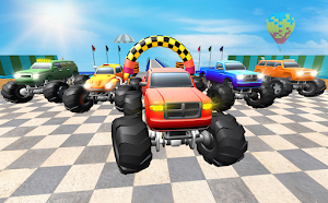 Monster Truck Stunts Race- Mega Ramps Truck Game Screenshot 1