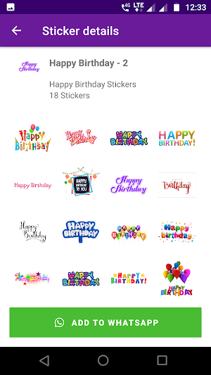 Happy Birthday Stickers - WA Screenshot 2