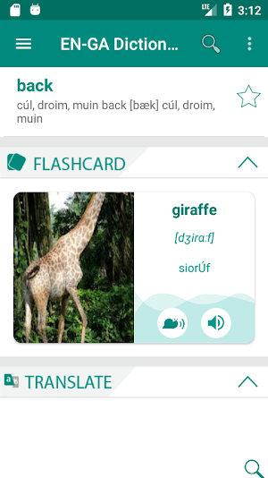 Irish English Dictionary Screenshot 0