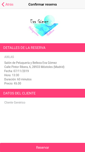 Peluquería y Belleza Eva Gómez Screenshot 2